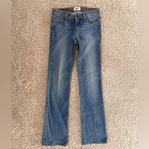 PAIGE Women's Straight Leg Blue Jeans, size 25